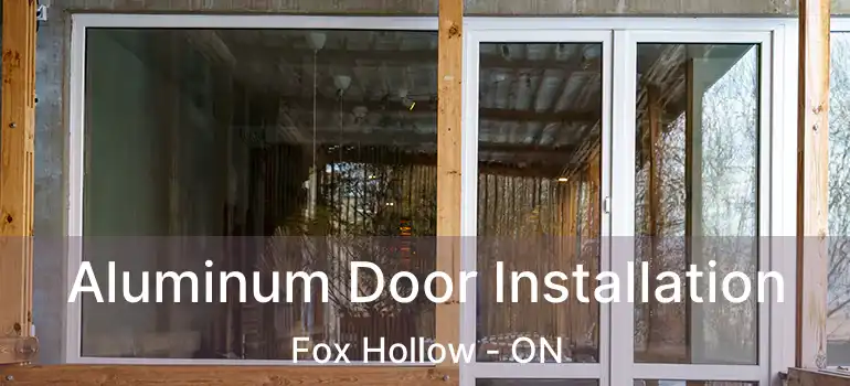  Aluminum Door Installation Fox Hollow - ON