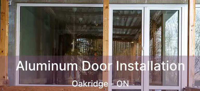  Aluminum Door Installation Oakridge - ON