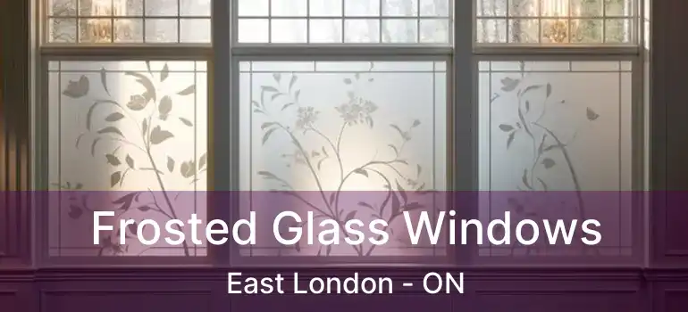  Frosted Glass Windows East London - ON