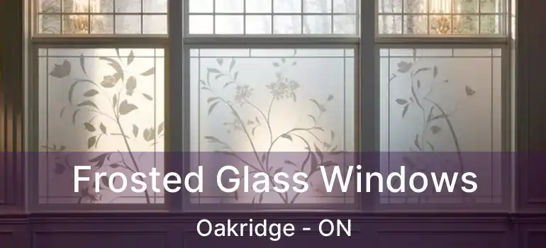  Frosted Glass Windows Oakridge - ON