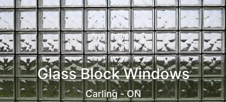  Glass Block Windows Carling - ON