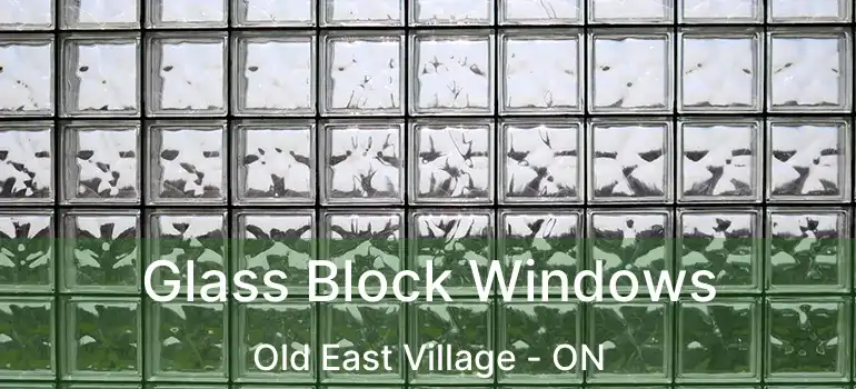  Glass Block Windows Old East Village - ON