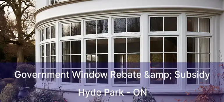  Government Window Rebate & Subsidy Hyde Park - ON