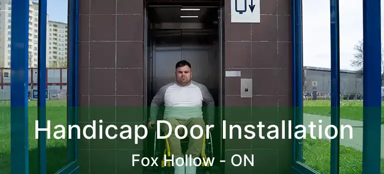  Handicap Door Installation Fox Hollow - ON