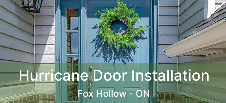  Hurricane Door Installation Fox Hollow - ON