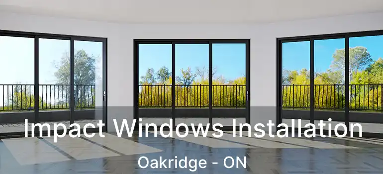  Impact Windows Installation Oakridge - ON