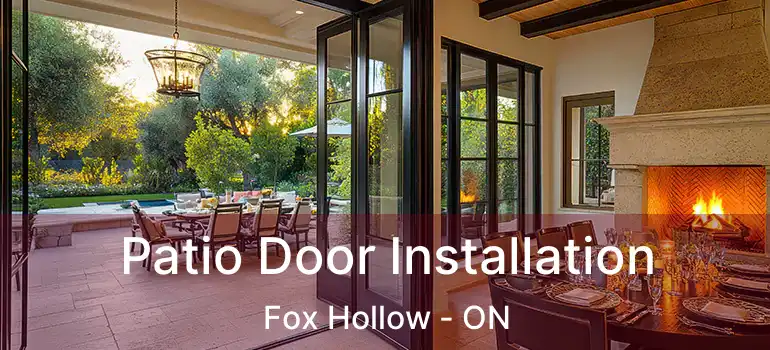  Patio Door Installation Fox Hollow - ON