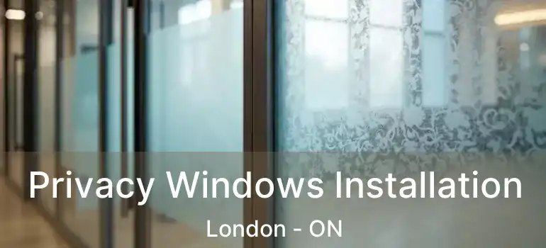  Privacy Windows Installation London - ON