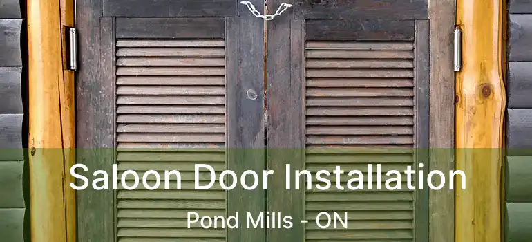  Saloon Door Installation Pond Mills - ON