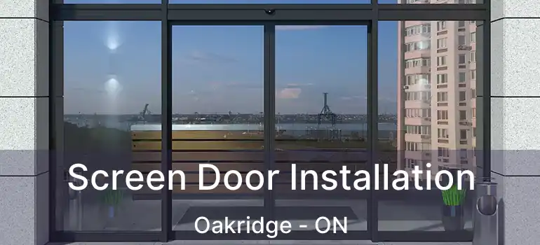  Screen Door Installation Oakridge - ON