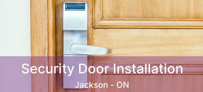  Security Door Installation Jackson - ON