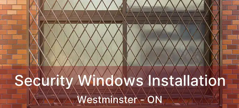  Security Windows Installation Westminster - ON
