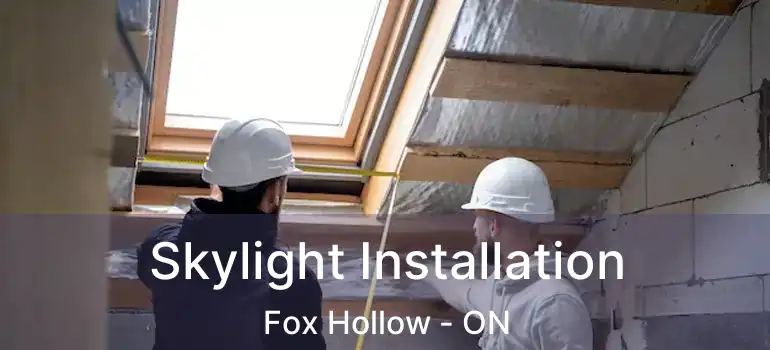 Skylight Installation Fox Hollow - ON
