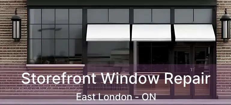  Storefront Window Repair East London - ON