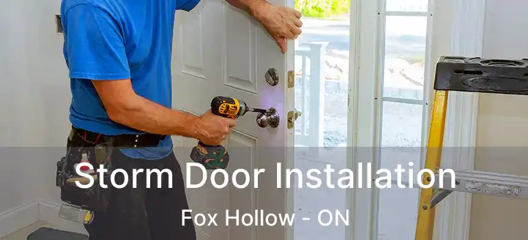  Storm Door Installation Fox Hollow - ON