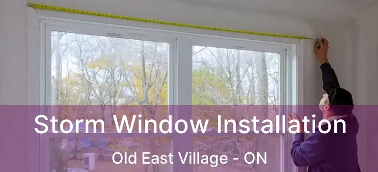  Storm Window Installation Old East Village - ON