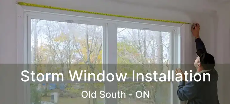  Storm Window Installation Old South - ON