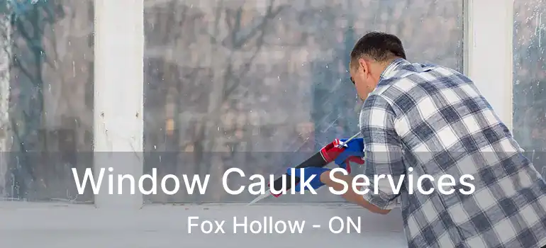  Window Caulk Services Fox Hollow - ON
