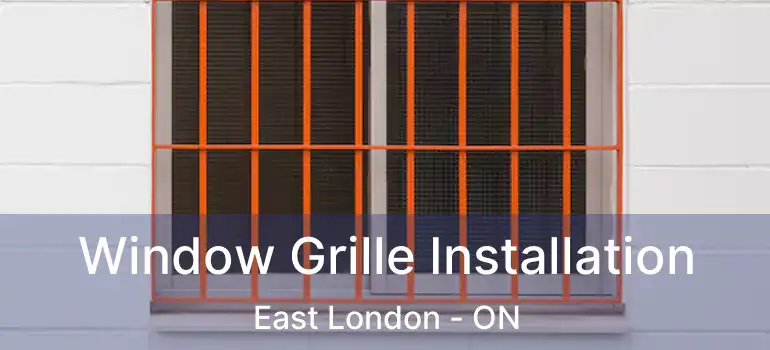 Window Grille Installation East London - ON
