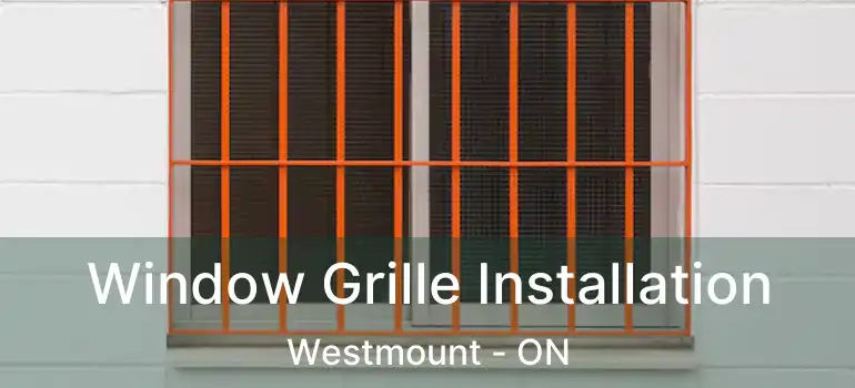  Window Grille Installation Westmount - ON