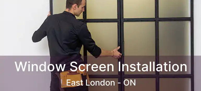 Window Screen Installation East London - ON