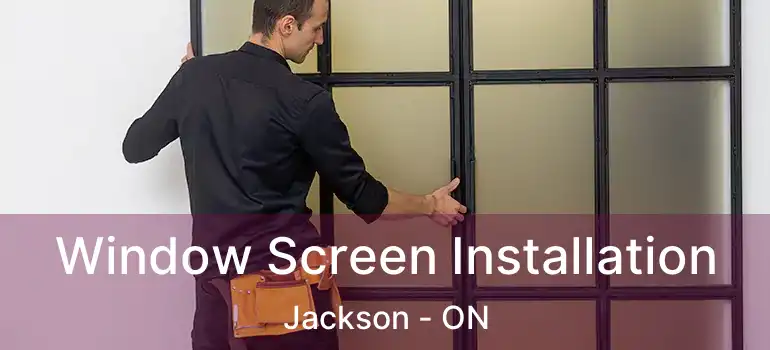  Window Screen Installation Jackson - ON