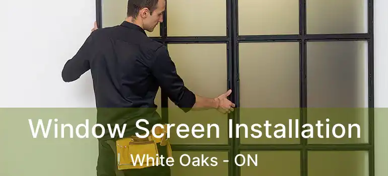  Window Screen Installation White Oaks - ON