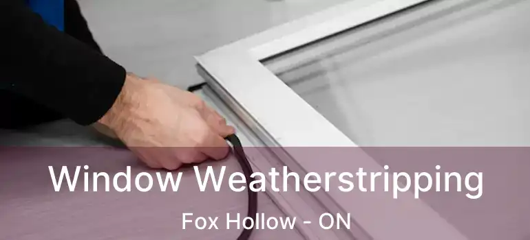  Window Weatherstripping Fox Hollow - ON