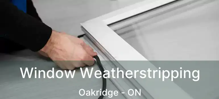  Window Weatherstripping Oakridge - ON